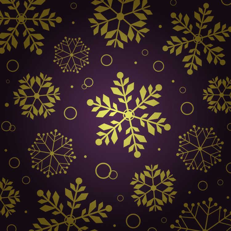 free vector Snowflake pattern background vector